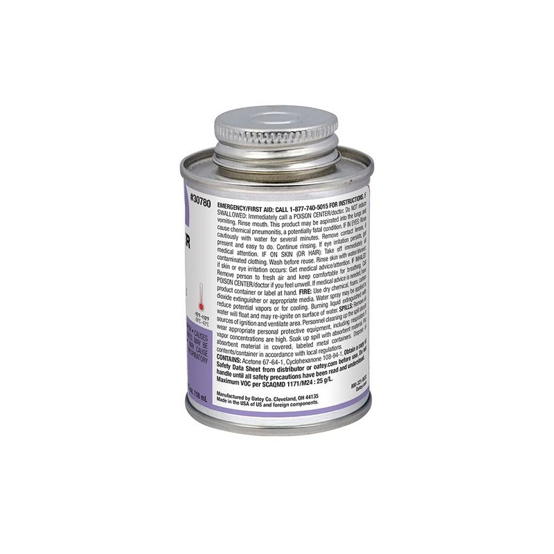 Oatey G30780 PVC Primer, 8800 Series, Purple, 1/4 Pint Can,