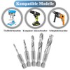 Teocpai 5 Pieces 1/4 Inch Hex Shank Stubby Drill Bit