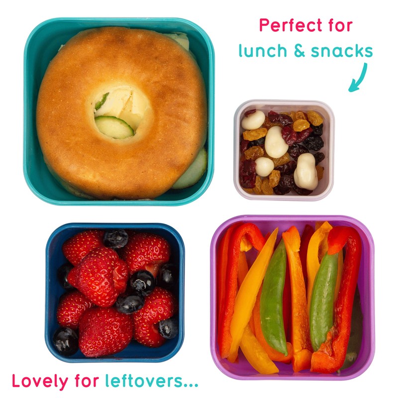 TUM TUM Children's Lunch Box Set – Square Lunch Boxes