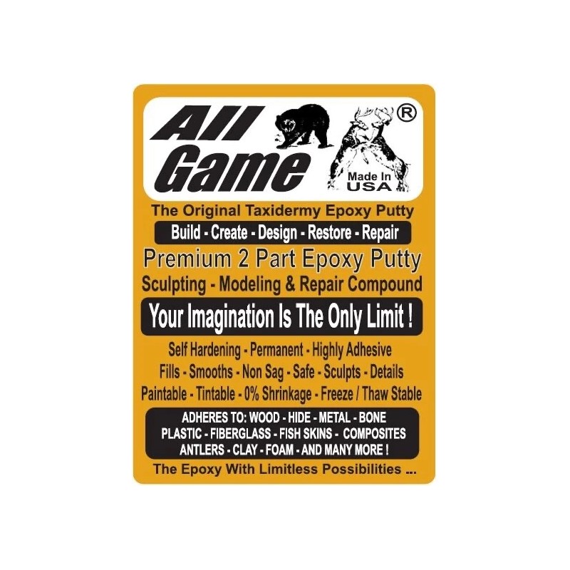 ALL GAME - ORIGINAL TAXIDERMY Epoxy Putty 1/2 LB KIT