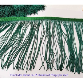 Lauthen.S 10 Yards of 6" Chainette Fringe Trim Tassel Sewing Trim for DIY Craft Latin Dress Lamp Shade Decoration Red