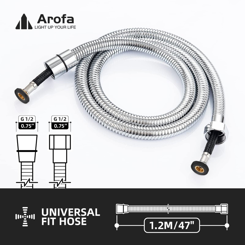 Bidet Hose Replacement, 47 Inch Bidet Hose for Toilet Handheld