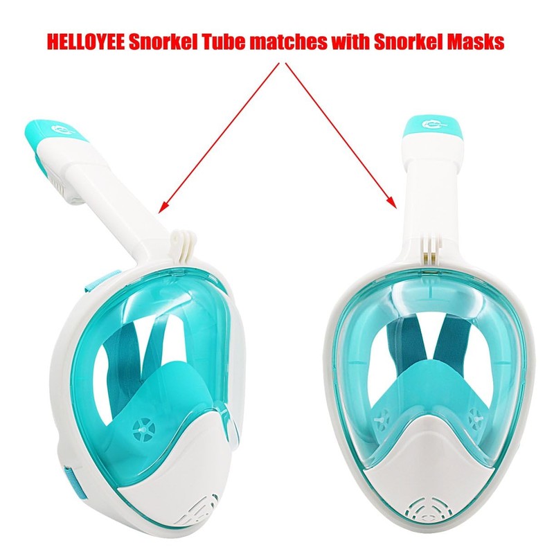 HELLOYEE Snorkel Mask Tube (Green-White, EU)