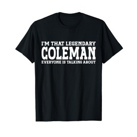 Coleman Surname Funny Team Family Last Name Coleman T-Shirt