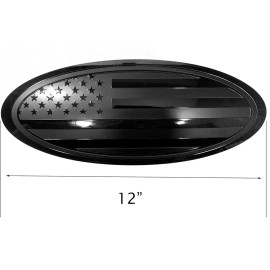 JYMAOYI Fit Ford F-250 F-350 F-450 F-550 18-23 FRONT GRILL US Flag Oval Emblem Badge 12"