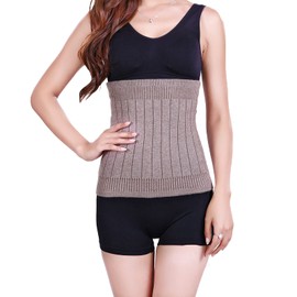 YUPPIE TONE Kidney Warmer Cashmere Winter Body Warmer Wool Elastic Heat Belt for Men and Women, Camel