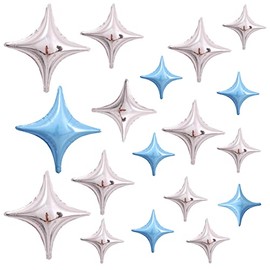 GLASNES 18Pcs Star Foil Balloons, 26Inch 18Inch 10Inch Star Foil Balloons Set for Wedding Birthday Party Baby Shower Decoration
