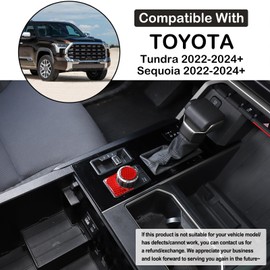 Aunginsy Drive Control Mode Knob Trim Sticker Compatible with Tundra/Sequoia 2022-2025 Center Console Multimedia Control Knob Switch Button Cover Sound Volume Knob Decoration Carbon Fiber Accessories