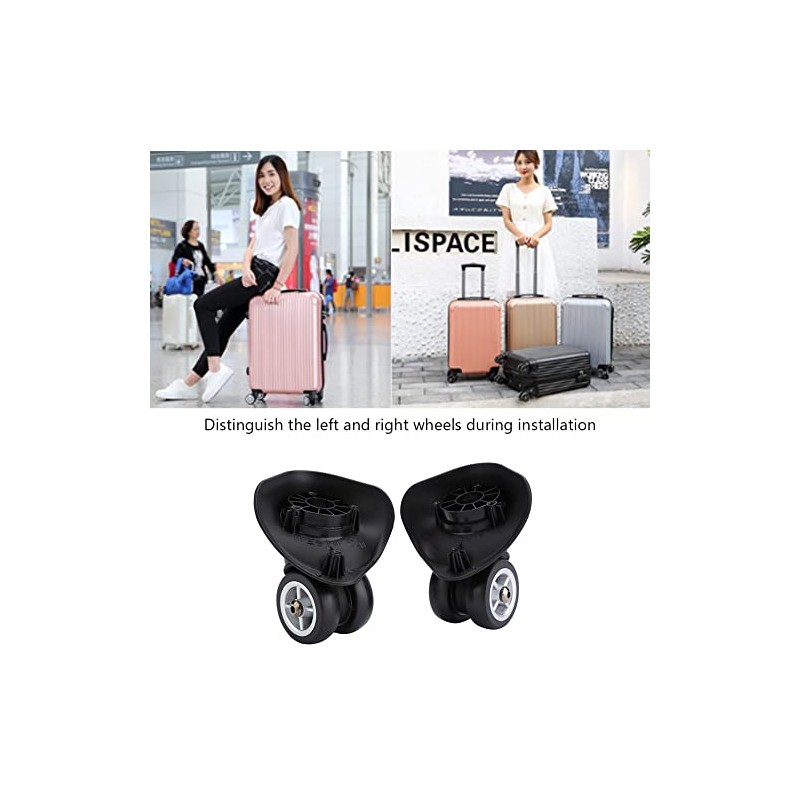 Dilwe Suitcase Wheel, Plastic Luggage Wheel PVC Luggage Replacement Uprade