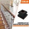 ITEVE.GD Wrought Iron Baluster Shoes 30 Pack - Aluminum Flat