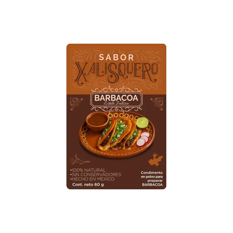 Pack 3 Piezas Sazonador En Polvo De Barbacoa Xalisquero 60g