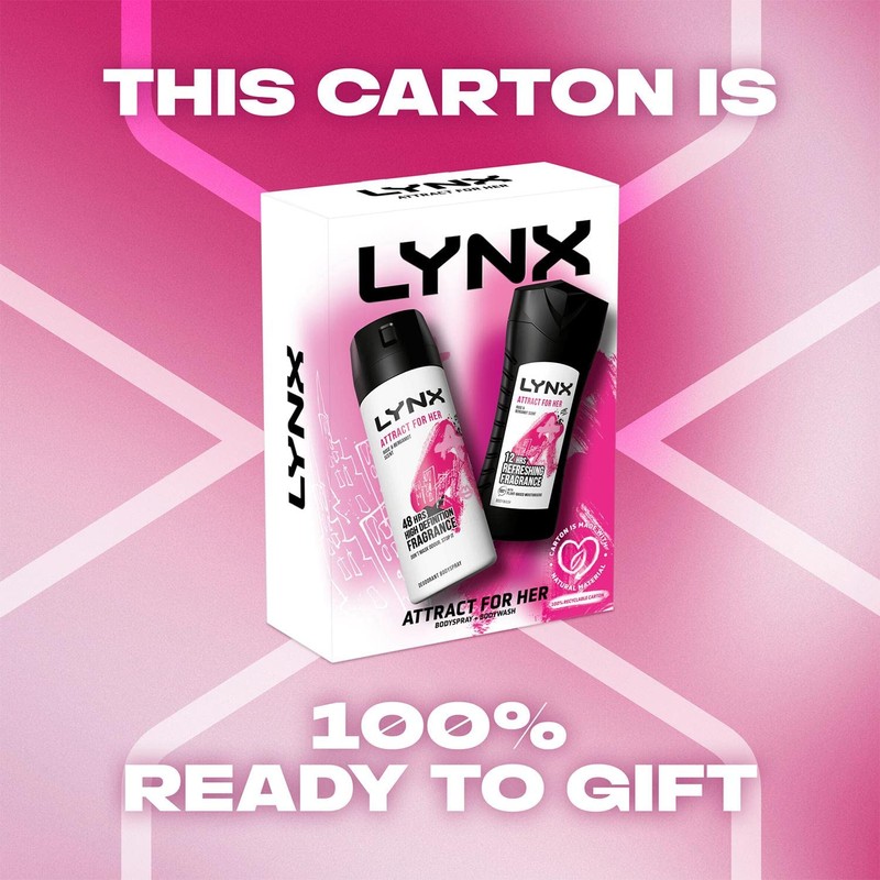 Lynx Attract for Her Gift Set, 2 piece in a