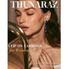THUNARAZ Clip on Earrings for Women Glitter Rhinestone Crysta Black