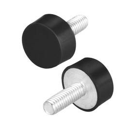 sourcing map M6 Rubber Vibration Shock Absorption Threaded Stud Bolts 0.71 x 0.31 Inches Pack of 2