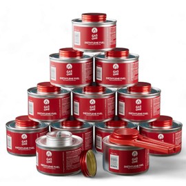 GasOne 2+ Hour Chafing Fuel - Food Warmer for Chafing Dish Buffet Set - Liquid Safe Fuel with Wick & Lid Opener for Chafing Dish (Pack of 12)