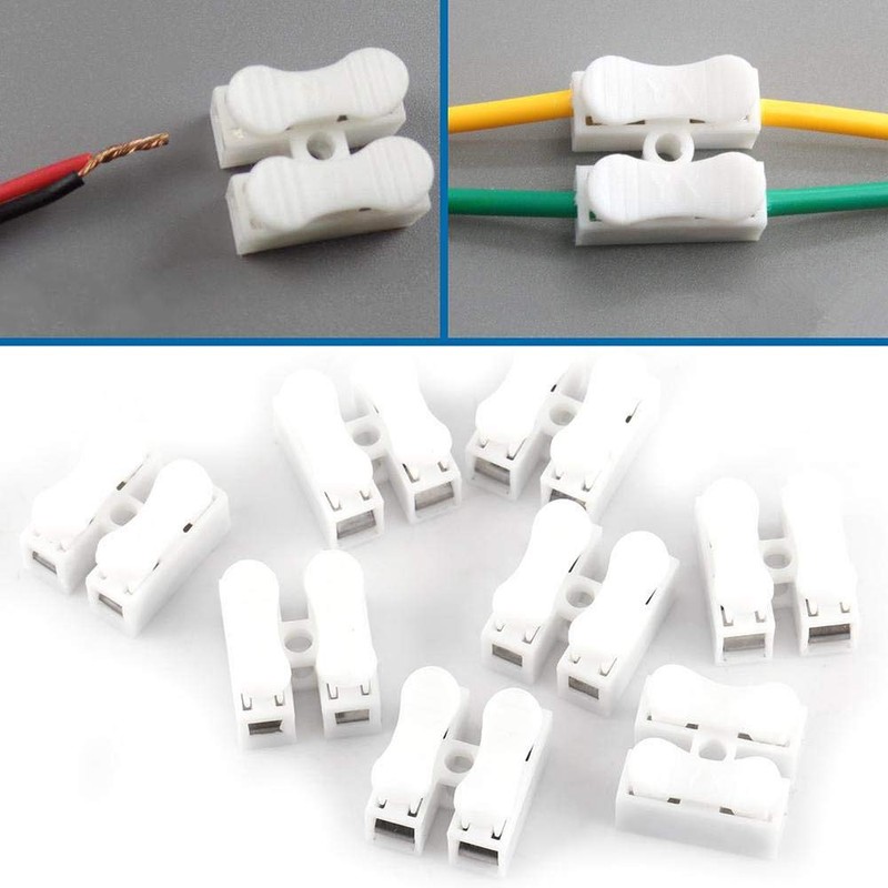 YIXISI 100pcs Fast Cable for Connecting, 2 Pins Cable Plug,