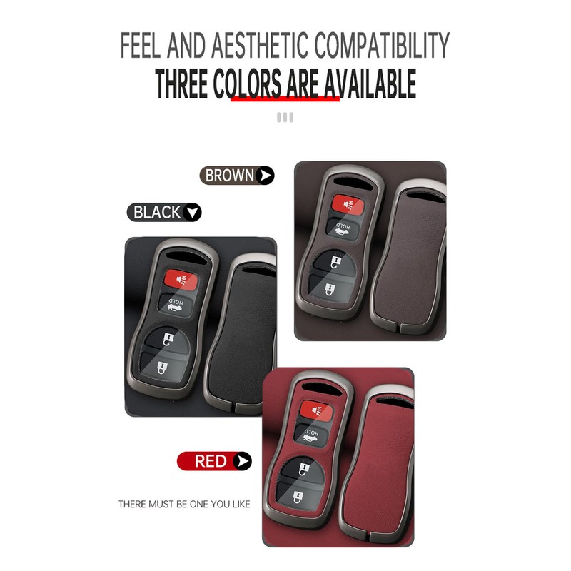 TECART Zinc Alloy Key Case fit for Nissan Frontier Pathfinder