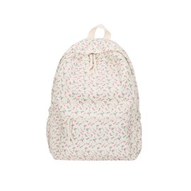 Cotton Canvas Backpacks for Women Backpack Purse Fashion Casual Travel Daypack (B Style- Pink Floral)