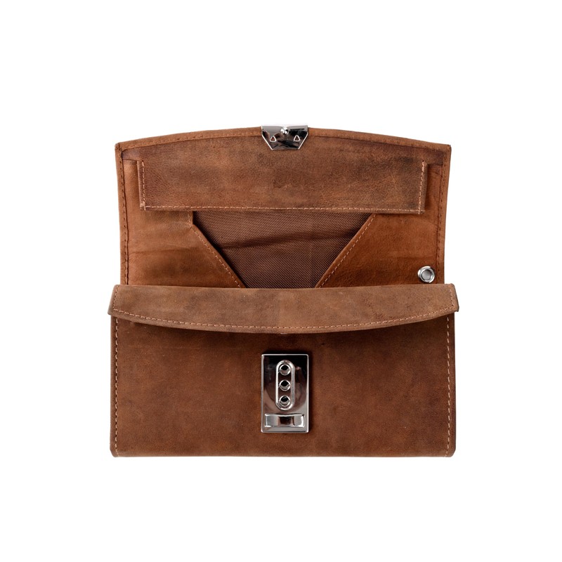 GERMANUS Toni Waiter's Wallet, Gastro Wallet, Real Leather, Wild Brown