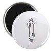 CafePress Gardening Tools Spade Rake Magnets 2.25" Round Magnet, Refrigerator