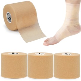 OK TAPE Prewrap Tape (4 Rolls) - Lightweight Foam Underlay for Sports, 7 cm x 27 m, Beige