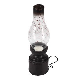 Resin Crafts Nostalgic Kerosene Lamp Candle Holder Decoration Vintage Glass（A）