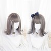 Eileen Gray Blue Wig, Natural Fluffy, Women's, Wig, Straight, Small