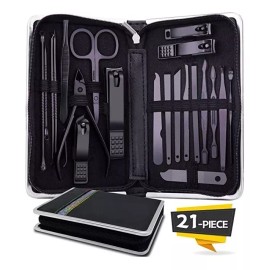 Umeinac Tech Kit Corta Uñas Tijeras Lima Manicure Pedicure 21pc Estuche