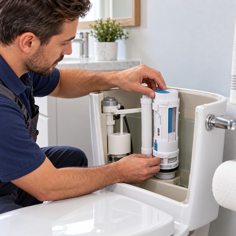 Dual Flush Toilet Tank Valve – Split Push Button Flush