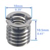 HITHUT Stainless Steel 1/4"-20 Female to 3/8"-16 Male Convert Screw