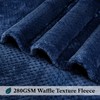 PAVILIA Navy Blue Throw Blanket for Couch, Twin Bed, Soft