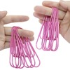Auvotuis 15Pcs 4 Inch Jumbo Paper Clips, Pink Coated Large