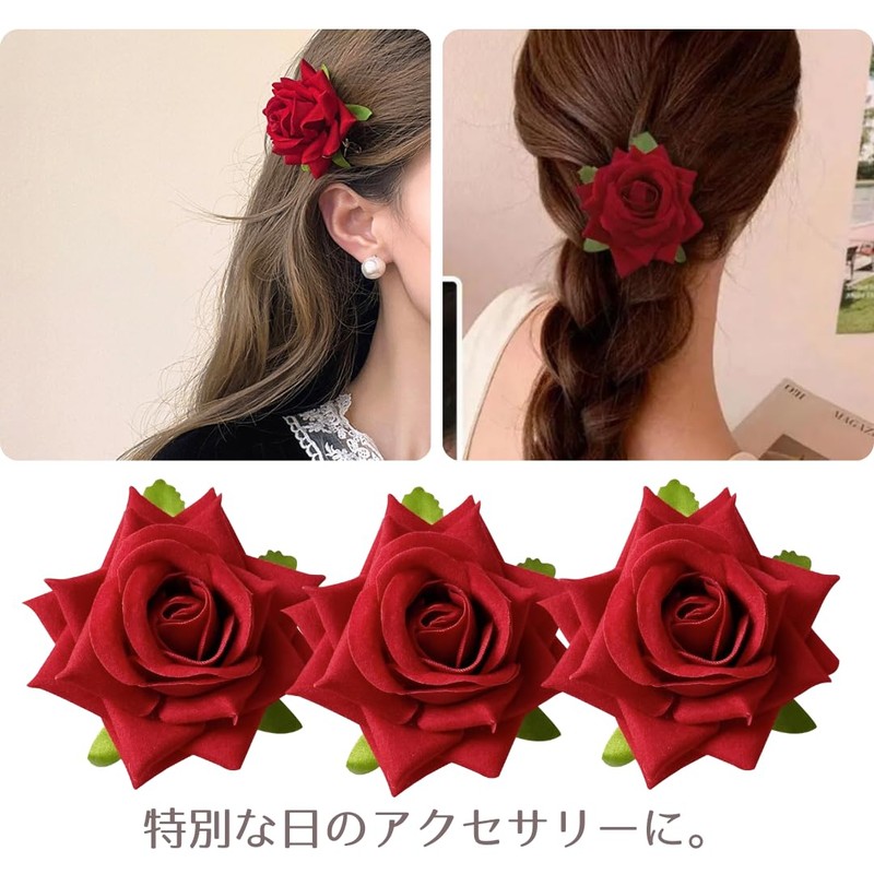 Copeflap Rose Hairpin Rose Hair Clip Rose Hair Accessories Hair