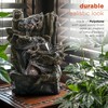 Alpine Corporation - 14" Tall Indoor Tiered Log Tabletop Fountain