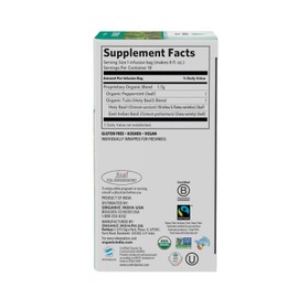 ORGANIC INDIA Tulsi Peppermint Tea - Caffeine Free Herbal Mint Tea - Stress Relieving Holy Basil, Immune Support, Aids Digestion, Vegan, USDA Certified Organic, Fairtrade - 18 Infusion Bags, 6 Pack