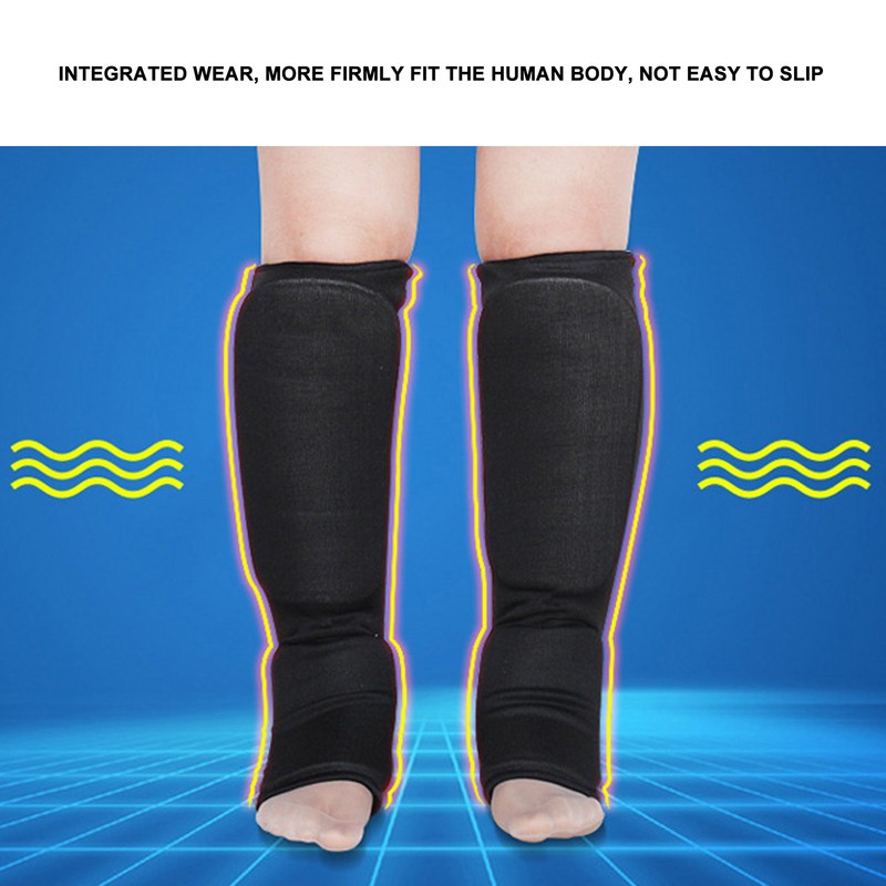 1 Pair Kickboxing Fighting Karate Leg Guard Shinguard Taekwondo Leg