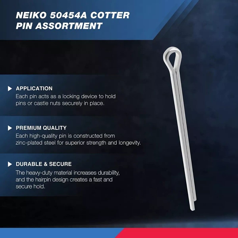 Neiko Set De 555 Chavetas Pasador Seguro Cotter Pin Neiko