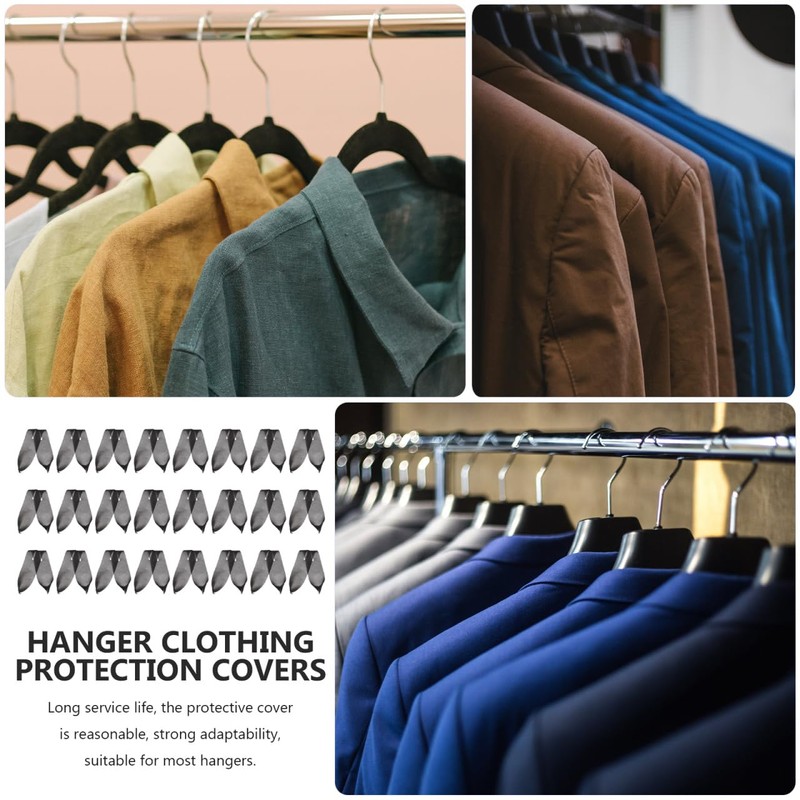 Mikikit Hanger Sponge Covers 50Pcs Anti-Slip Foam Strips Clothes Rack