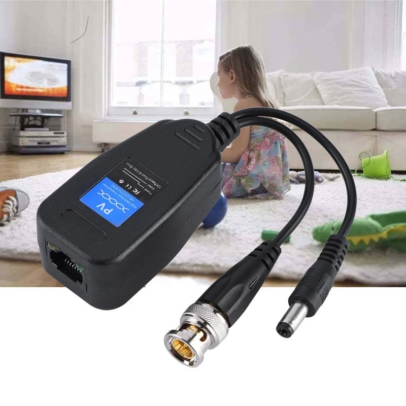 Fosa 2 piezas HD-CVI/TVI/AHD Video pasivo Balun CCTV Coaxial BNC