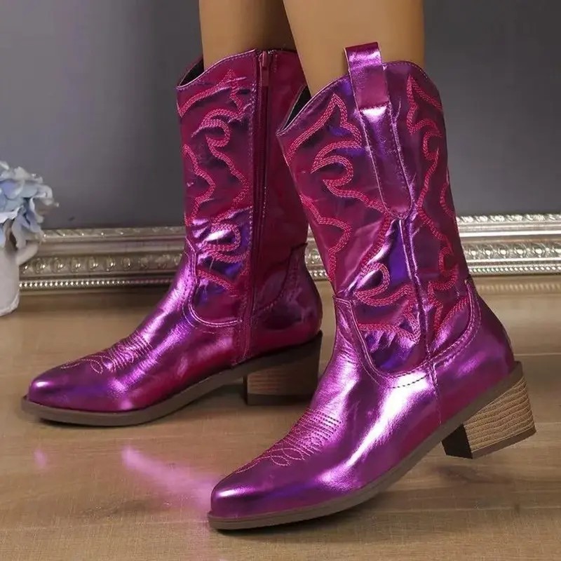 High Quality High Quality Botín Cowboy A Media Caña Con