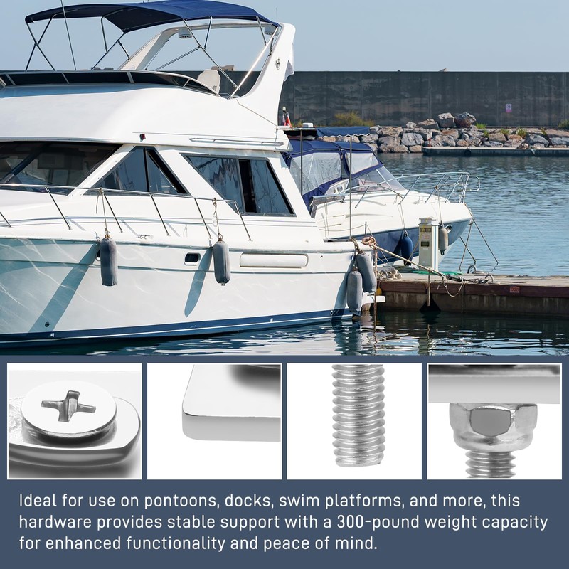 Boat Dock Ladder Hardware Attachment Kit Replacement for RecPro Marine