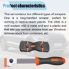 2PCS Razor Blade Scraper, Multi-Purpose Glass Scraper with 10 Plastic
