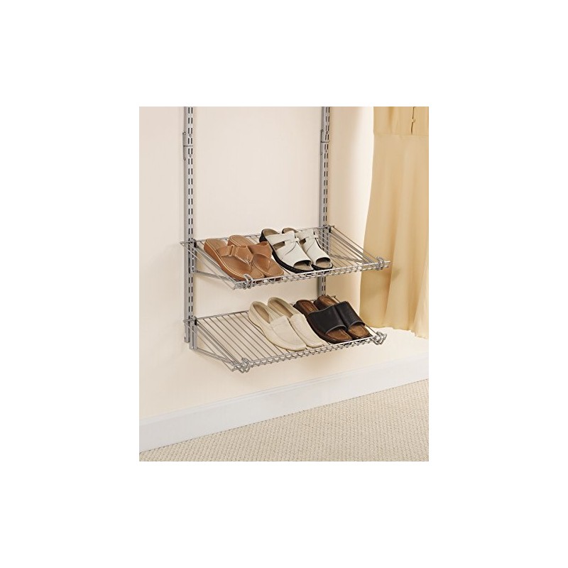 Rubbermaid Configurations Shoe Shelf, Titanium, Floating Shelves for Shoe Organization/Storage