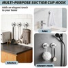 15lb Large Suction Cup Hooks for Shower, No-Drill Towel Hooks