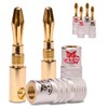 NAUC Banana Plugs for Speaker Cable – Set of 6