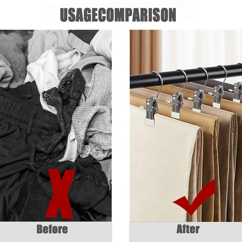 Pack of 20 Portable Laundry Hooks, 360° Rotating Boot Hanger,