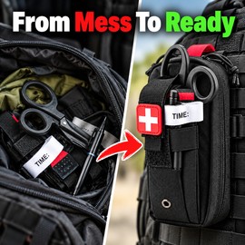 Professional First Aid Kit Pouch – Molle Medical Rescue EDC Organizer for Camping, Hiking & Emergency Gear
