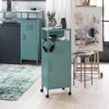 Novogratz Cache Metal Locker-Style Mobile Storage Cart, Hunter Green