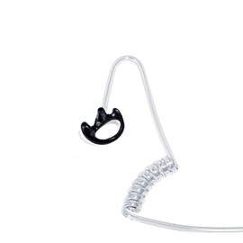 YNIBST Replacement Earmold Earbud for Motorola Midland Baofeng Walkie Talkie Acoustic Coil Tube Earpiece(Black, 2 Pairs-Medium)