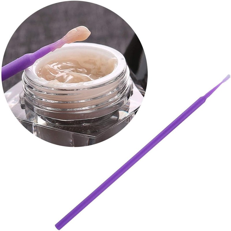 LauCentral 200PCS Micro Applicator Brushes for Makeup - Disposable Mascara